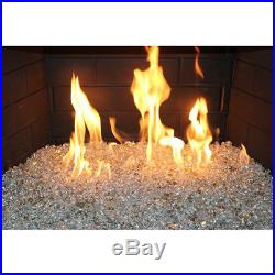 Exotic Glass 25-lb Crystal Reflective Tempered Glass Gas Fire Pit