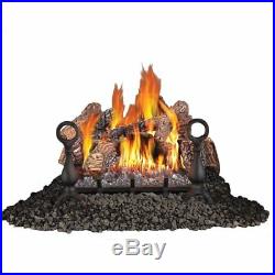 Fiberglow 18 Inch Vent Free Log Burner Set Insert for Propane Gas Fireplaces