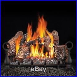 Fiberglow 18 Inch Vented Log Burner Set Insert for Natural Gas Fireplaces