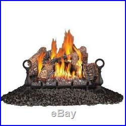 Fiberglow 24 Inch Log Burner Set Insert for Propane Gas Fireplace (Open Box)