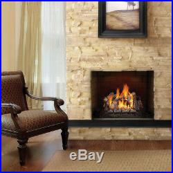 Fiberglow 24 Inch Vent Free Log Burner Set Insert for Propane Gas Fireplaces
