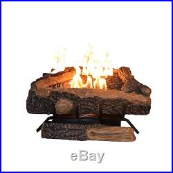 Fireplace Large Propane Gas Burner Ventless 24 Inch Heater Thermostat Log Insert