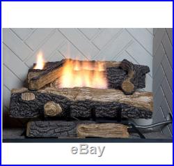 Fireplace Logs Oakwood Vent Free Propane Gas Thermostatic Control Depletion Syst