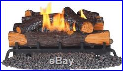 Fireplace Logs Thermostat and amp Remote 32000-BTU Dual-Burner Vent-Free Gas