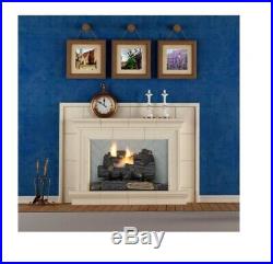 Fireplace Logs Vent Free Propane Gas with Remote Savannah Oak Home Heat 18 in