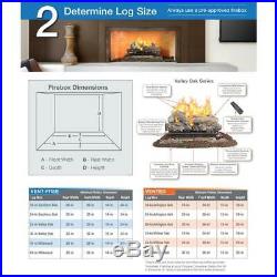 Fireplace Logs Vented Gas Log Set Natural 30 in Heater 65000 BTU Convertible New