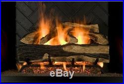 Fireplace Logs Vented Natural Gas Log Set 24in Wood Heater 60000 BTU Heating New