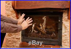 Fireplace Natural Gas Log Set Vented Fire Place Oak Wood Logs 24 Oak Realistic