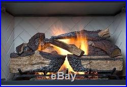 Fireplace Natural Gas Log Set Vented Fire Place Oak Wood Logs 30 Oak Realistic