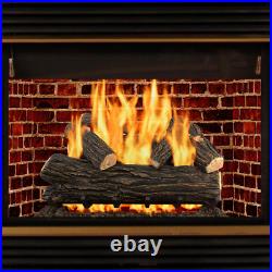 Fireplace Vent Propane Gas Log Set Heater Gas Heating 65000 BTU Home Indoor New