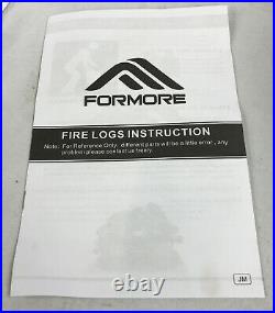 Formore 5 Piece 26 Ceramic Gas Fireplace White Birch Logs Insert Set