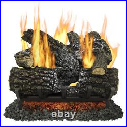Gas Fireplace Log 45000BTU Dual Burner Vented Manual Control Modern Decorative
