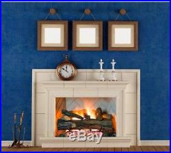 Gas Fireplace Log Set 24 in. Vented 60000 BTU Heat Resistant Remote Controlled