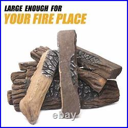 Gas Fireplace Logs10pcs Large Faux Firepit Logs Decorative Ceramic Wood Log S