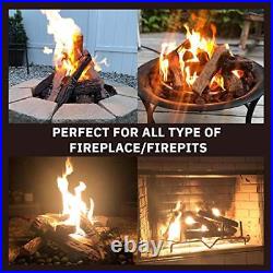 Gas Fireplace Logs, 10-Piece Ceramic Logs for Gas Fireplace, Fireplace Logs
