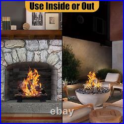 Gas Fireplace Logs, 10pcs Large Ceramic Firepit Logs, Decorative Faux Wood Log