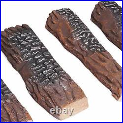 Gas Fireplace Logs 10piece Ceramic Logs For Fireplace And Fire Pit Ventless/vent