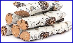 Gas Fireplace Logs Set Ceramic White Birch Log for Gas Fireplace Intdoor Inserts