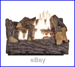 Gas Logs for Fireplace Vent Free Dual Fuel Natural Gas or Liquid Propane