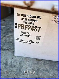 Golden Blount Split Bonfire Fresh Cut See-Thru Logs Only 24 SPBF24ST Fireplace