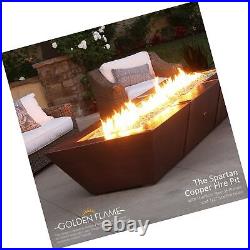 Golden Flame 18 x 6 (Natural Gas) Fire Pit and Fireplace H-Burner 304 Seri
