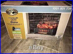 Hampton Bay Blaise 20 in. Infrared Quartz Electric Fireplace Log Set Heater