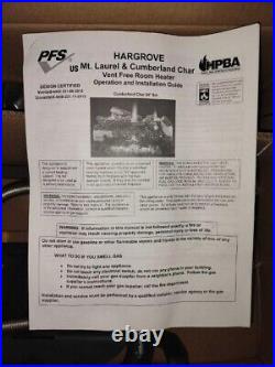 Hargrove 18 NG Mt. Laurel Premium Ventless Vent Free Log Set Nat. Gas New