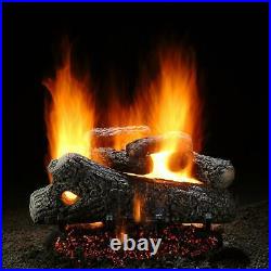 Hargrove 24-In Classic Oak Vented Natural Gas Log Set H-Burner Match Light