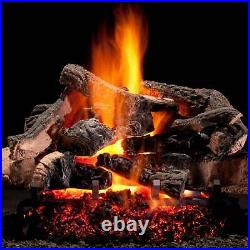Hargrove 24-In Rustic Timbers Vented Natural Gas Logs H-Burner -Match Light