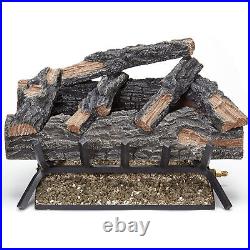 HearthSense 24 Vented Natural Gas Log Set withMatch Light, Mountain Oak(Open Box)