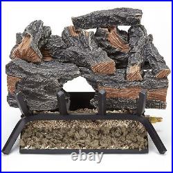 HearthSense CSW18HVL Natural Gas Vented Fireplace Logs Set, Use with Natural Gas