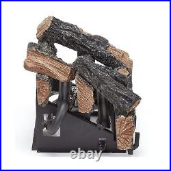 HearthSense VFL18M Dual Fuel Ventless Fireplace Logs Set with Manual Control