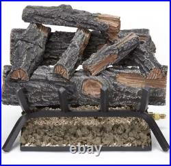 HearthSense Vented Gas Fireplace Log Set, 18In. 45K BTU, Model# MO18HVL