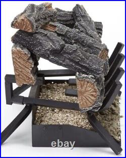 HearthSense Vented Gas Fireplace Log Set, 18In. 45K BTU, Model# MO18HVL