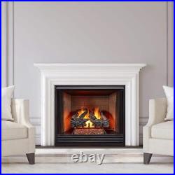 HearthSense Vented Gas Fireplace Log U-burner Chassis+Multiple Row-Flame Ceramic