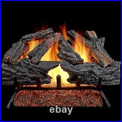 Hearthsense CSW24HVL Natural Gas Vented Fireplace Logs Set with Match Light, 550