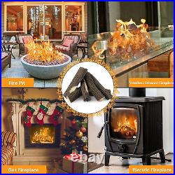 Hisencn Ceramic Gas Fireplace Logs Set for Firebowl, Vented, Gel, Electric Gas I