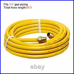 Kinchoix 70ft 1/2'' Natural Gas Line Gas Tubing Pipe Kit for Construction Hea