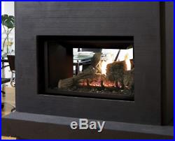 Kingsman MDV31 Multi-Sided Direct Vent Natural Gas Fireplace with Oak Log Set