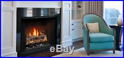 Kingsman ZVFC47 Zero Clearance Vent Free Gas Fireplace with Log Set & Millivolt