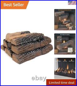 Life-Sized Ceramic Wood Logs for Versatile Gas & Electric Fireplaces