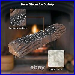 Life-Sized Ceramic Wood Logs for Versatile Gas & Electric Fireplaces