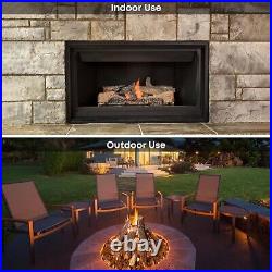 Life-Sized Ceramic Wood Logs for Versatile Gas & Electric Fireplaces