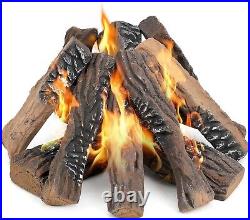 Life-Sized Ceramic Wood Logs for Versatile Gas & Electric Fireplaces