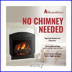 MO24HVL Natural Gas Vented Fireplace Logs Set with Match Light, 55000 BTU, He