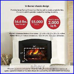 MO24HVL Natural Gas Vented Fireplace Logs Set with Match Light, 55000 BTU, He