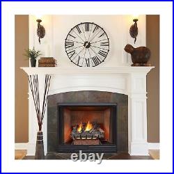 MO24HVL Natural Gas Vented Fireplace Logs Set with Match Light, 55000 BTU, He