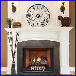 MO24HVL Natural Gas Vented Fireplace Logs Set with Match Light, 55000 BTU, He