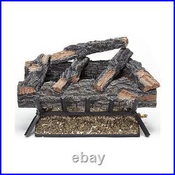 MO24HVL Natural Gas Vented Fireplace Logs Set with Match Light, 55000 BTU, He