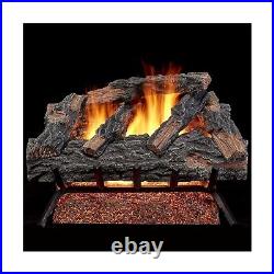 MO24HVL Natural Gas Vented Fireplace Logs Set with Match Light, 55000 BTU, He